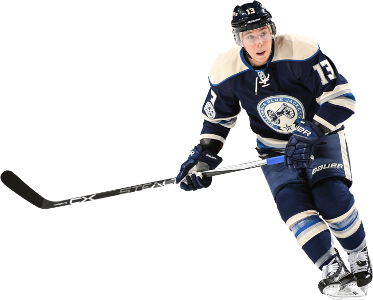 Cbj Cam Atkinson Is A Founder Of Battery Hockey - College Ice Hockey (729x585), Png Download