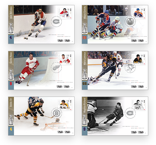 Day Of Issue Collector Covers Set Of - Autographed Jean Beliveau Photo - 11x14 Habs Psa Dna (892x492), Png Download