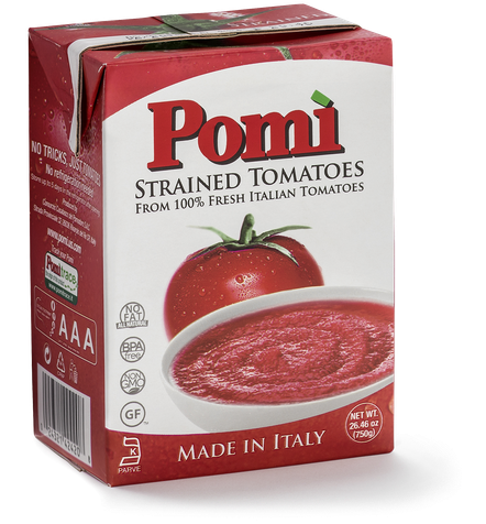 Strained Tomatoes - Pomi - Chopped Tomatoes - 26.46 Oz. (500x500), Png Download