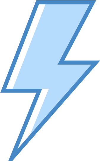 Blue Lightning Bolt Png - Lighting Symbol (540x540), Png Download