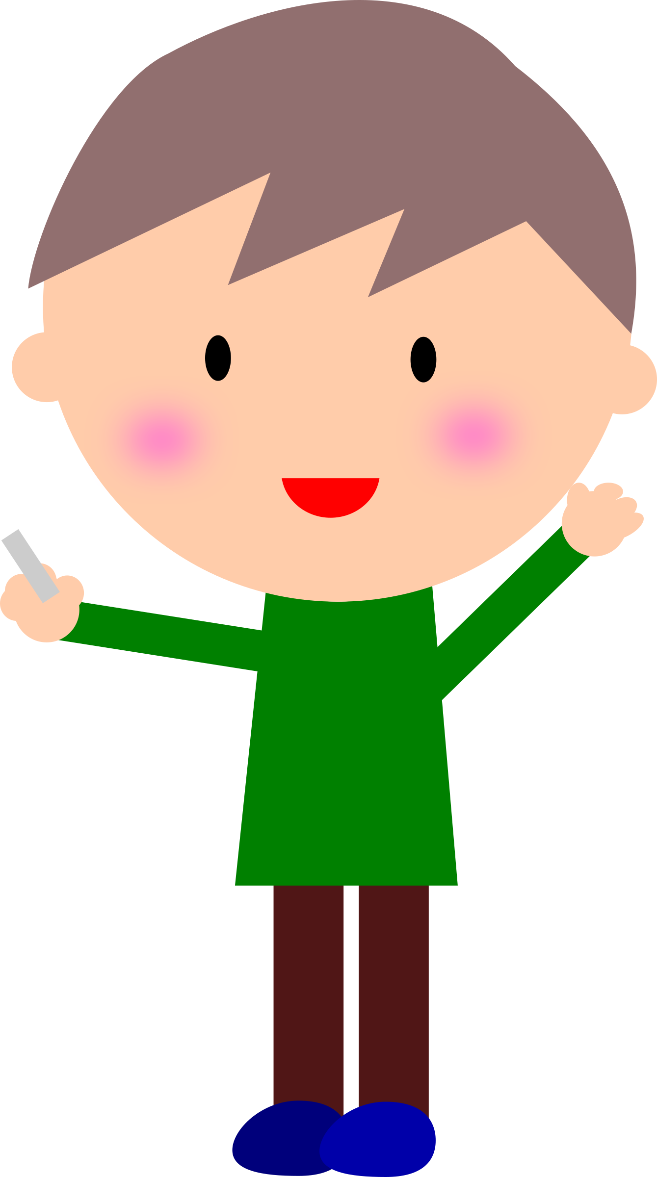 This Free Icons Png Design Of Teacher With Chalk (1339x2400), Png Download