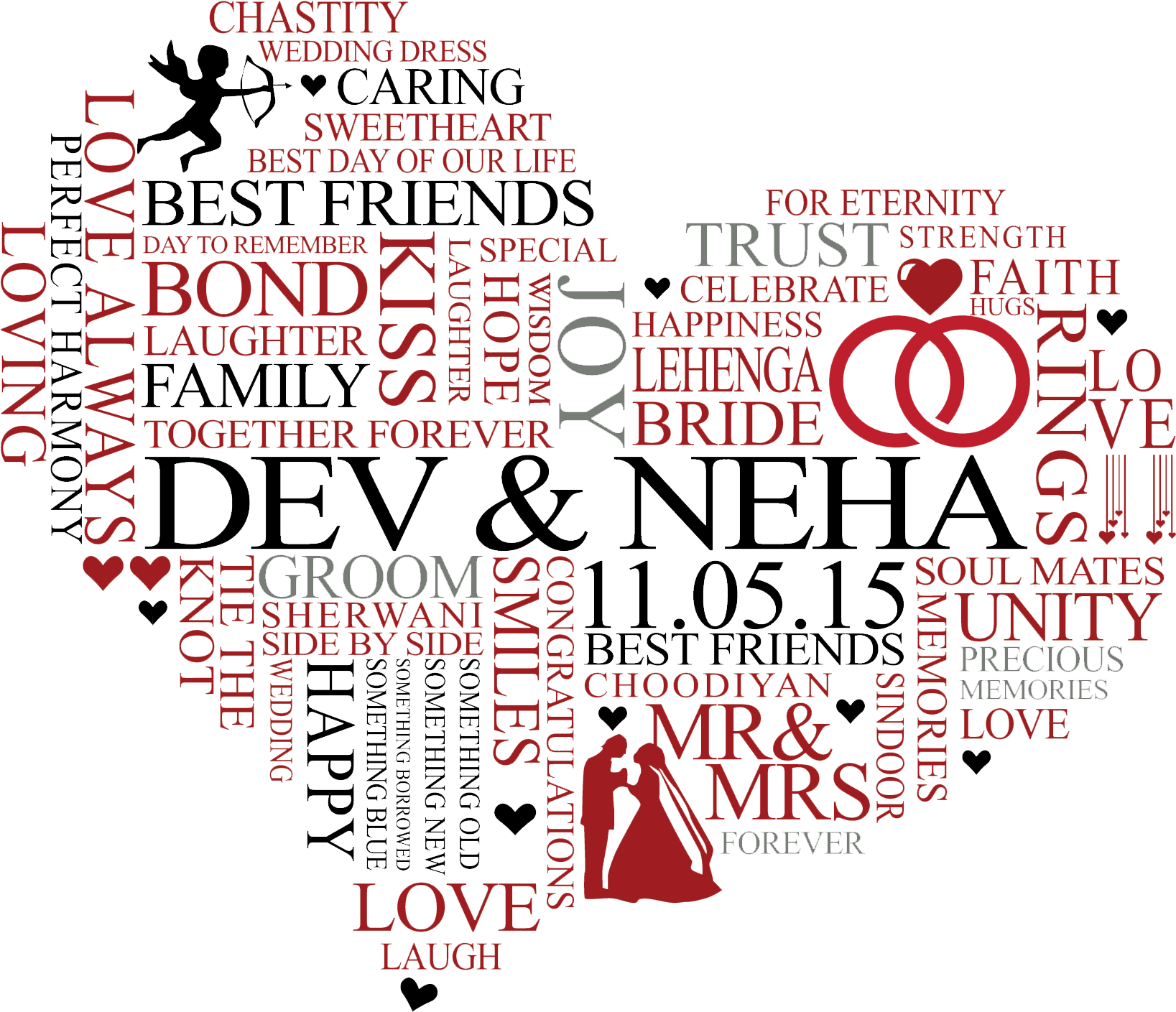 Personalised Word Art Gifts - Art Word (1728x1728), Png Download