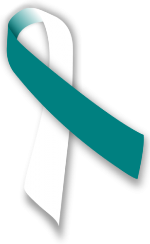 Contra Este Tipo De Cáncer, Pero Entre Los Sobrevivientes - Cervical Cancer Ribbon (308x500), Png Download