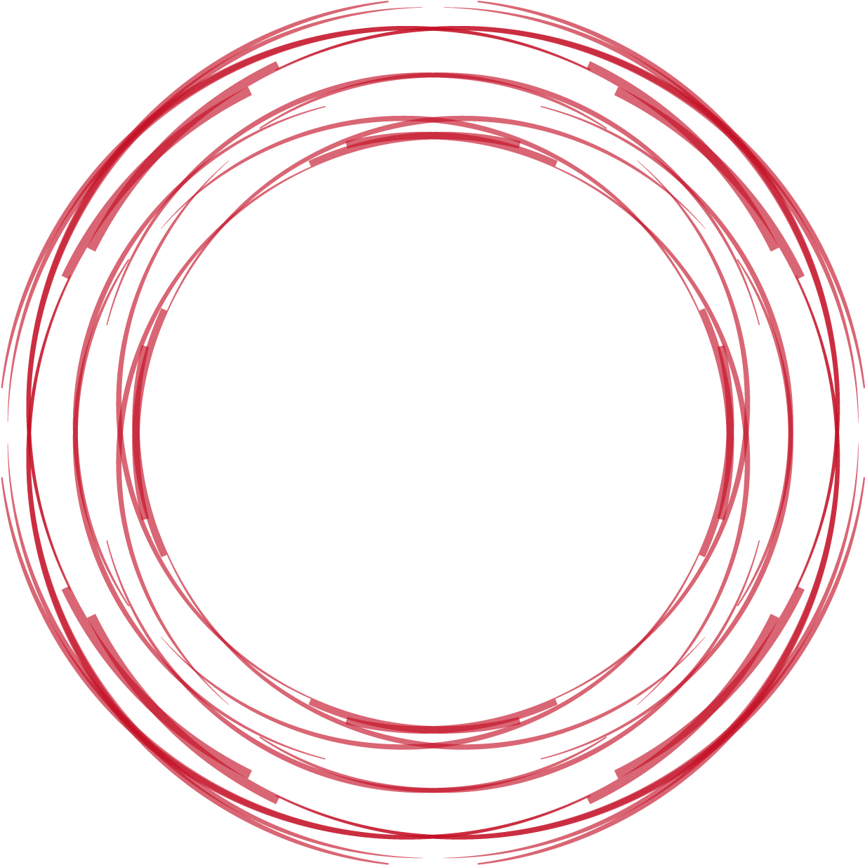 Vector Red Circle Hand - Hollow Red Circle Png (1501x1501), Png Download