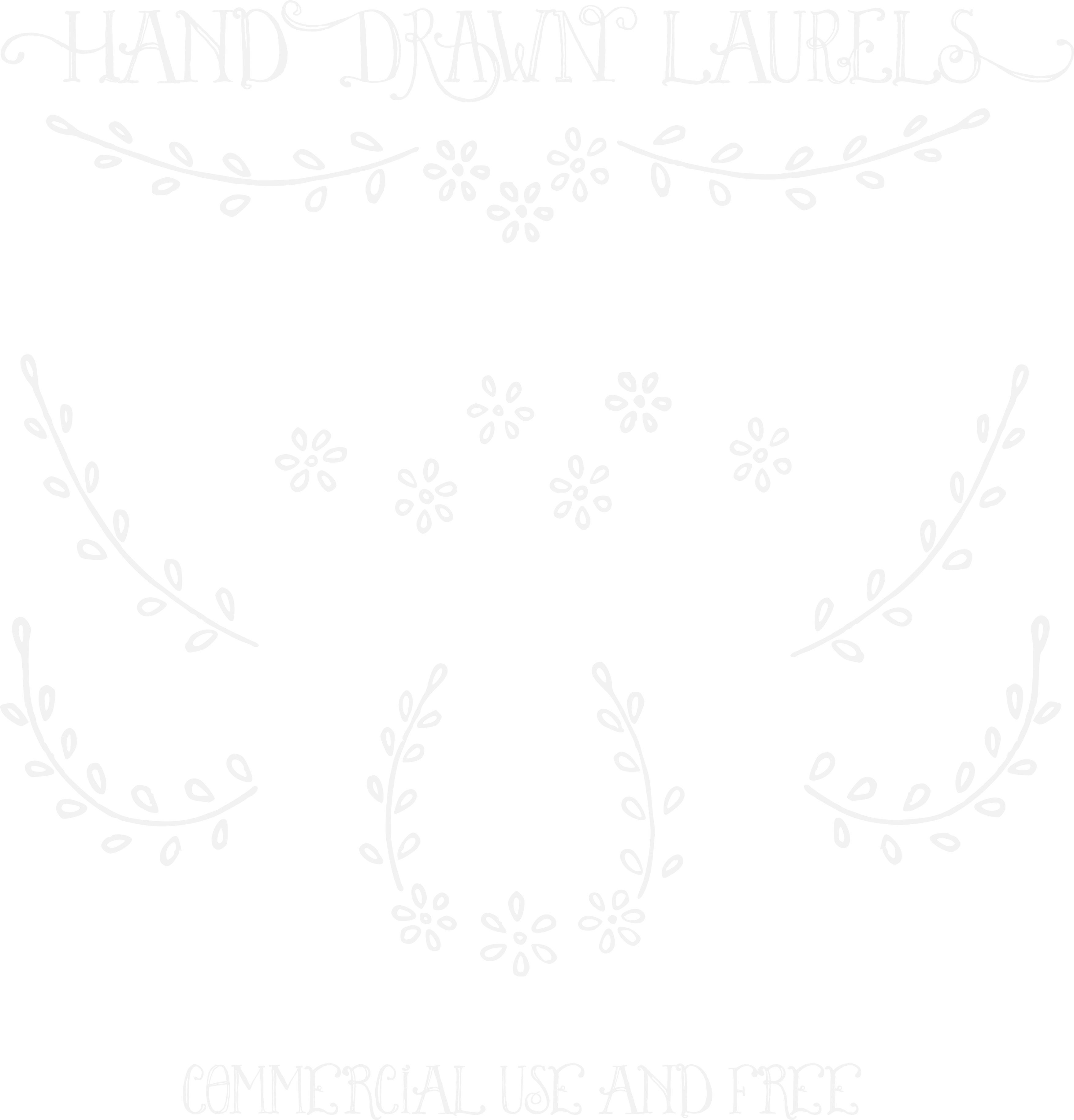 Royalty Free Images Hand Drawn Laurels Clip Art - Circle (3510x3732), Png Download