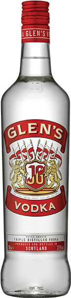 Glens Vodka - Glens Vodka Bottle Sizes (268x626), Png Download