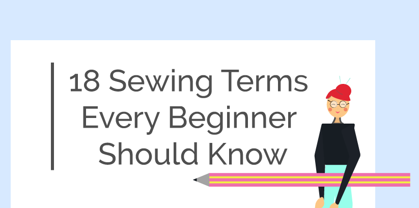 Sewing Terms - Cartoon (823x409), Png Download