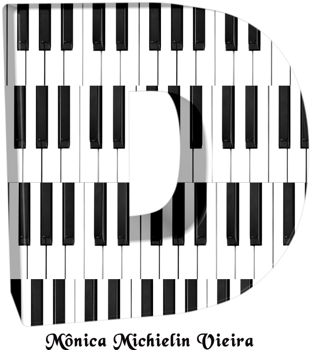 Alfabeto Teclas Do Piano Em 3d Png - Alfabeto Em Forma De Teclado Musical Png (750x750), Png Download