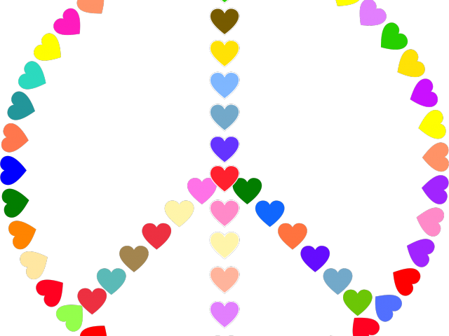 Peace Sign Clipart Peace Emoji - Peace Sign Colorful Transparent (640x480), Png Download