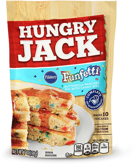 Hungry Jack Funfetti Pancake Mix 198g - Hungry Jack Funfetti Pancake Mix (531x600), Png Download