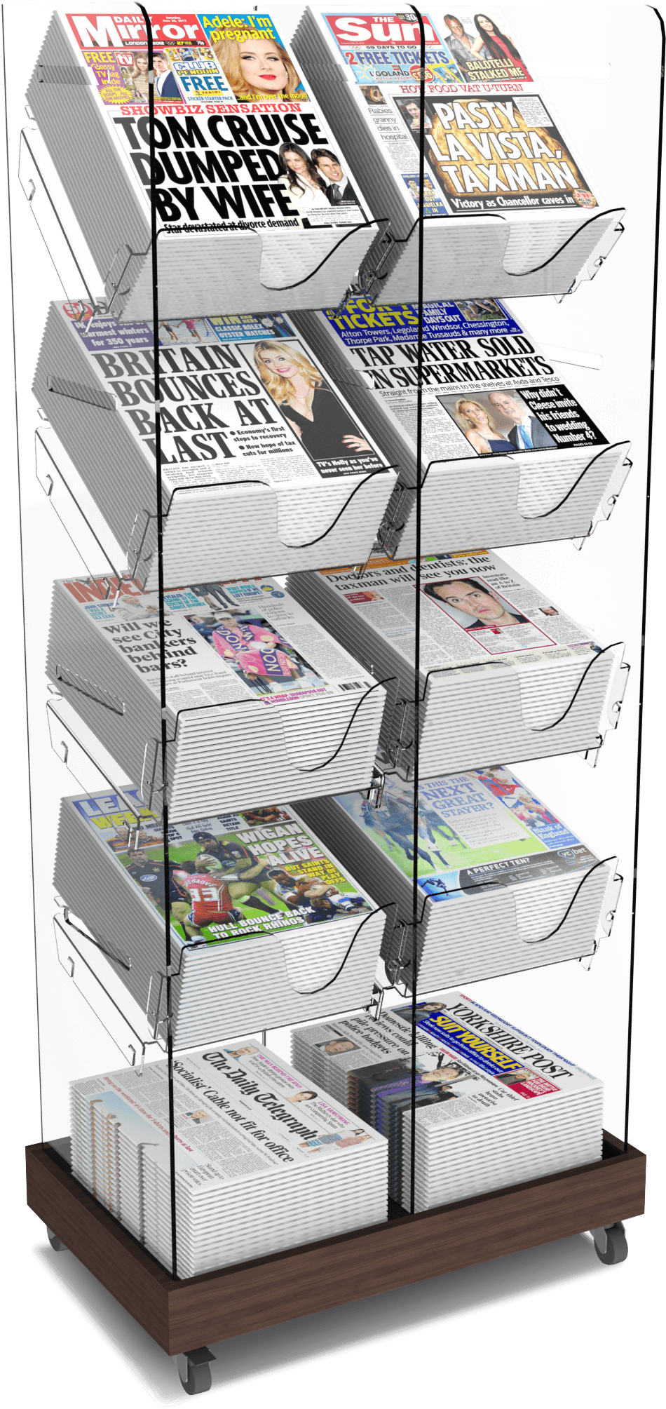 Tall Twin News Tower - Shelf (2100x2800), Png Download