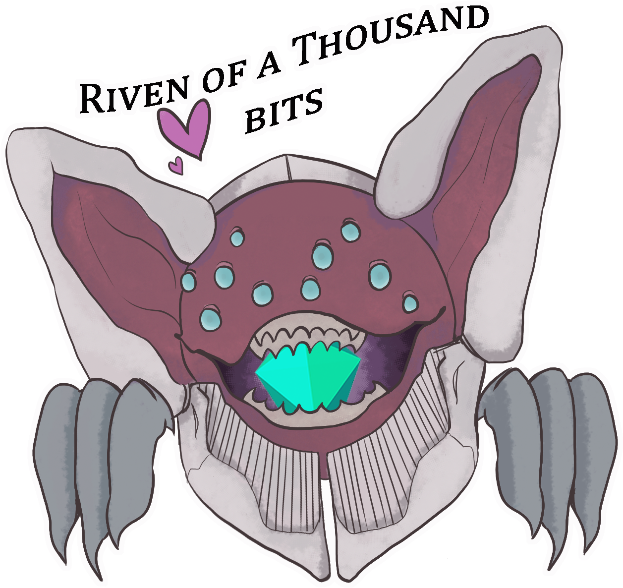~riven Of A Thousand Bits~ - Cartoon (1271x1235), Png Download