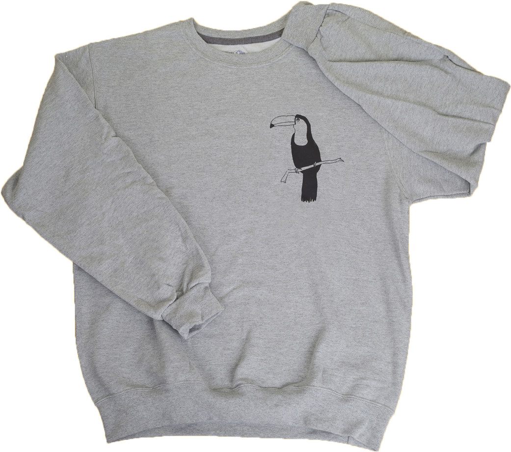 Toucan Crew Neck Sweatshirt - Sweater (1060x980), Png Download