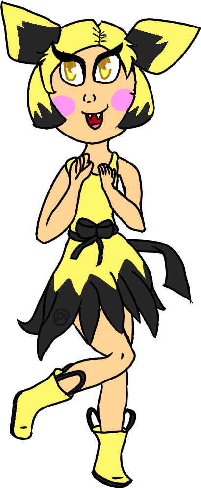 Pichu - Pikachu - Raichu - Cartoon (500x1200), Png Download