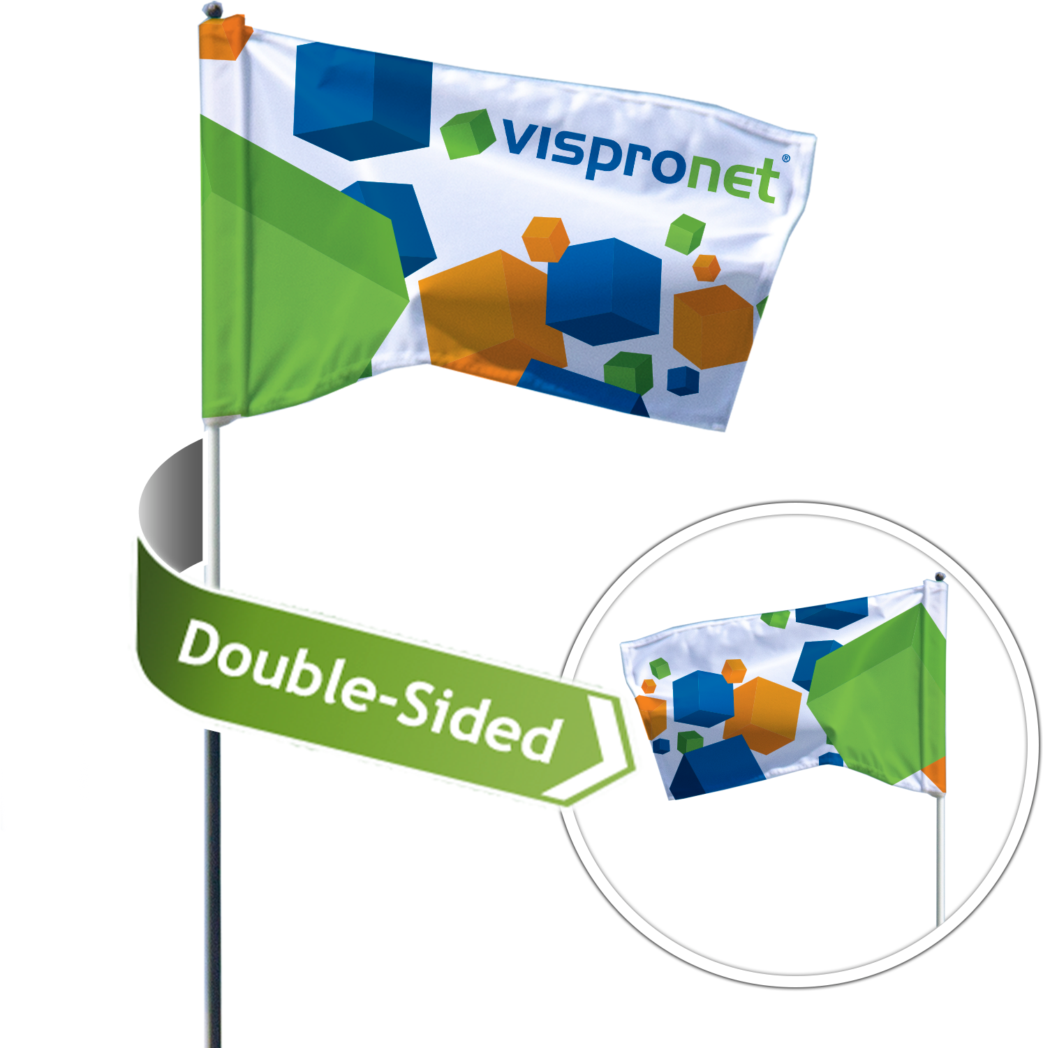 Custom Golf Flag Flag Rotates Freely Around The Flagstick - Graphic Design (1829x1600), Png Download