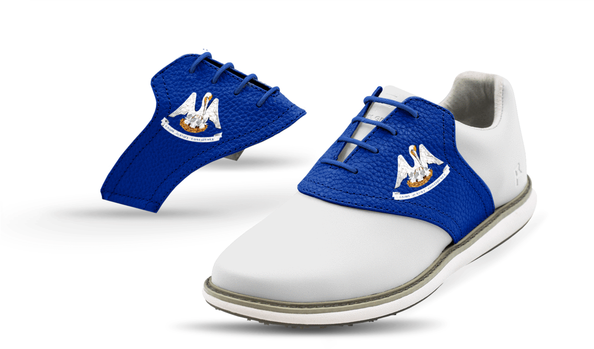 Women's State Of Louisiana Flag Saddles & Laces - Slip-on Shoe (1200x800), Png Download