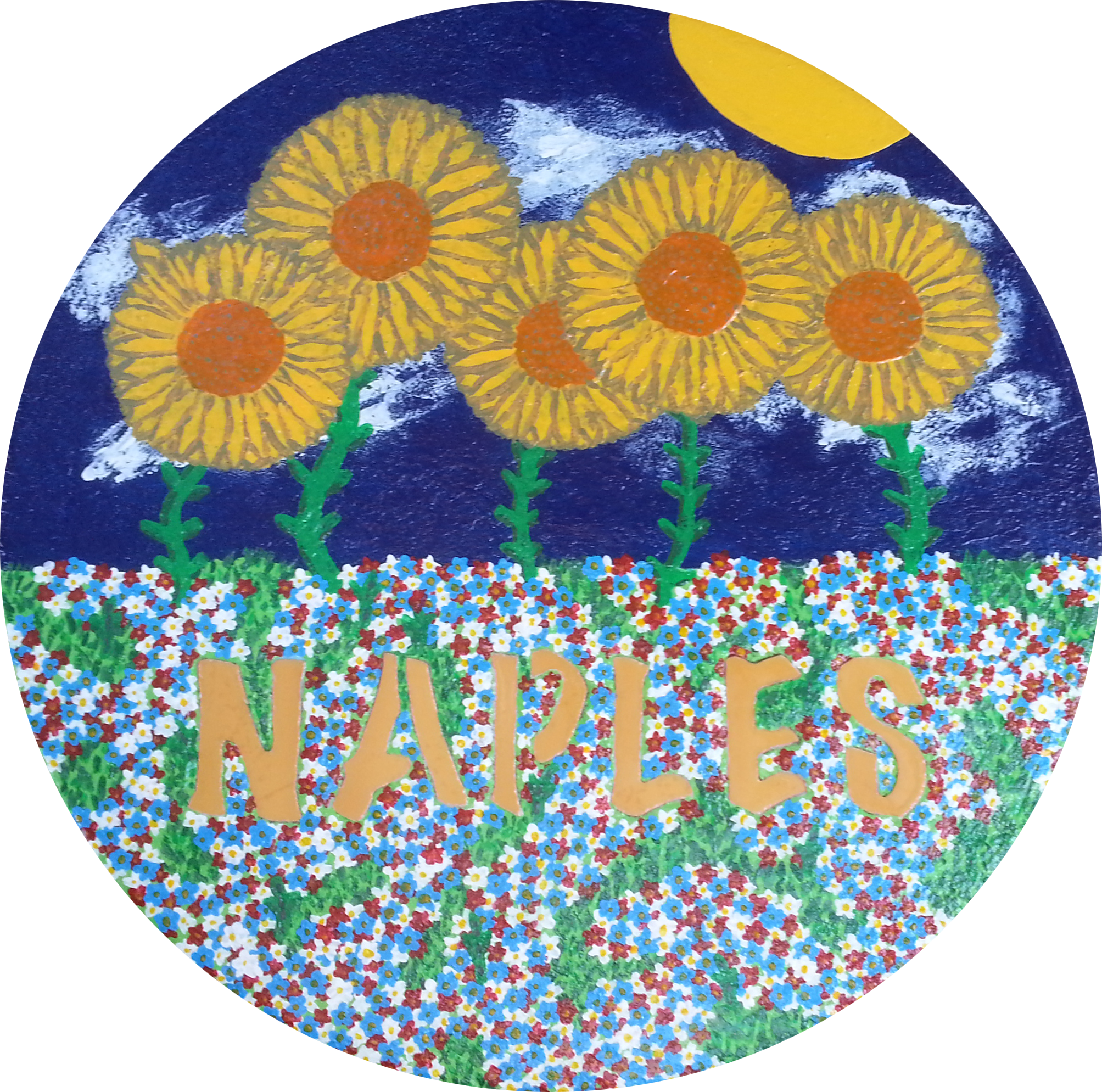 Garden Stone Art - Circle (2007x1989), Png Download