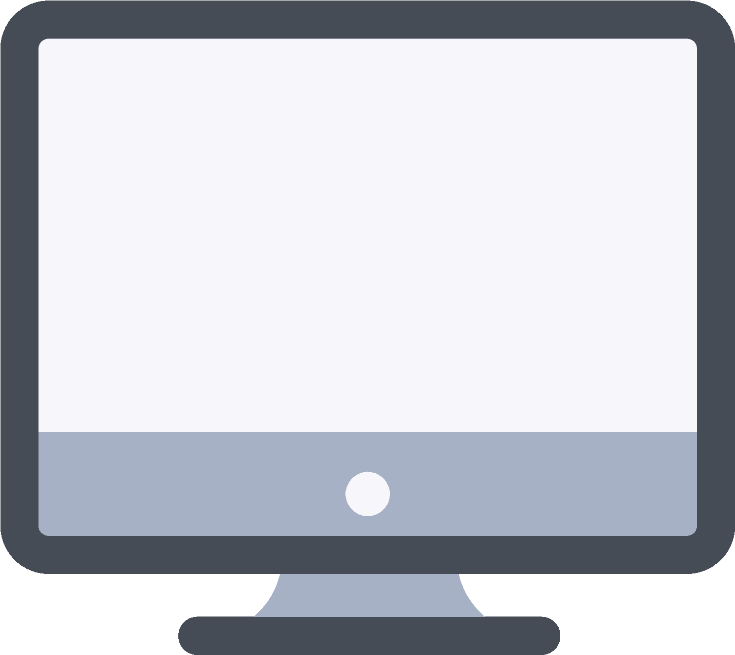 Computer Monitor Vector - Computer Icon Free Png (1600x1600), Png Download