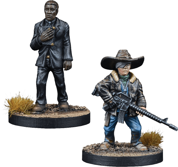 The Walking Dead All Out War Father Gabriel Booster - Mantic Carl Grimes (709x709), Png Download