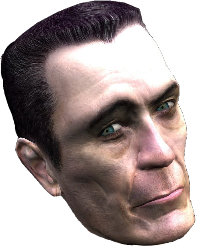 High Quality G-man Sticker Blank Meme Template - Human (723x819), Png Download