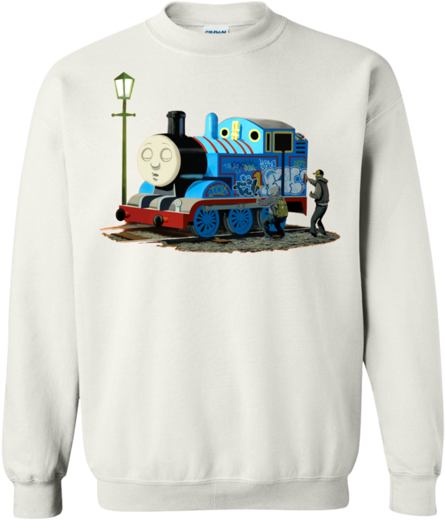 Banksy Thomas The Tank Engine Sweatshirt Sweatshirts - Shirt (1024x1024), Png Download