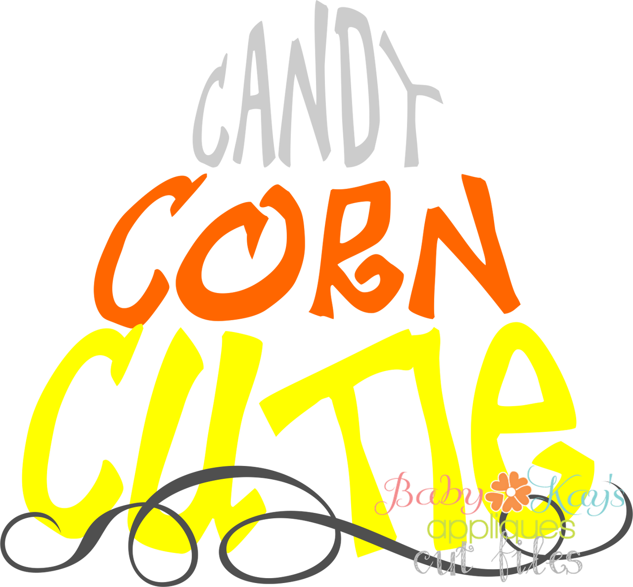 Cut File Candy Corn Cutie - Illustration (1280x1188), Png Download