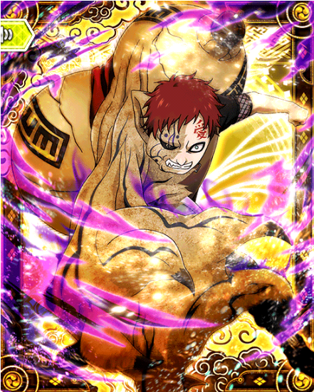 Gaara From The Mobile Game “naruto ナルト 忍コレクション 疾風乱舞” - Cartoon (600x550), Png Download
