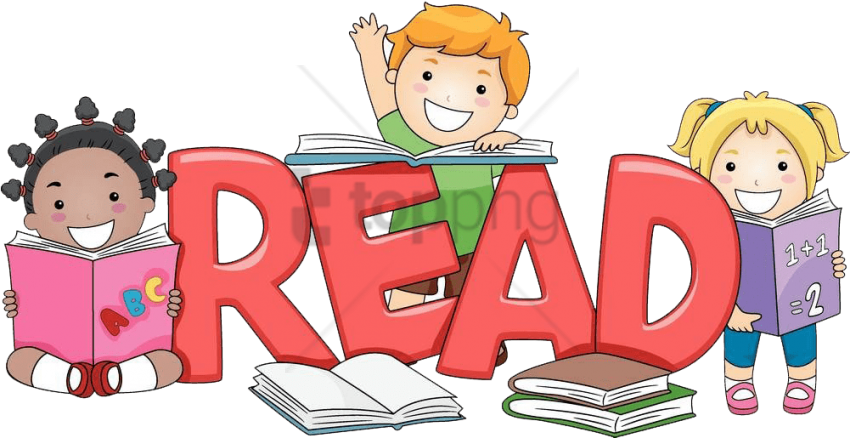 Free Png Reading And Reflecting On Texts Png Image - Kids Reading Clipart (850x438), Png Download