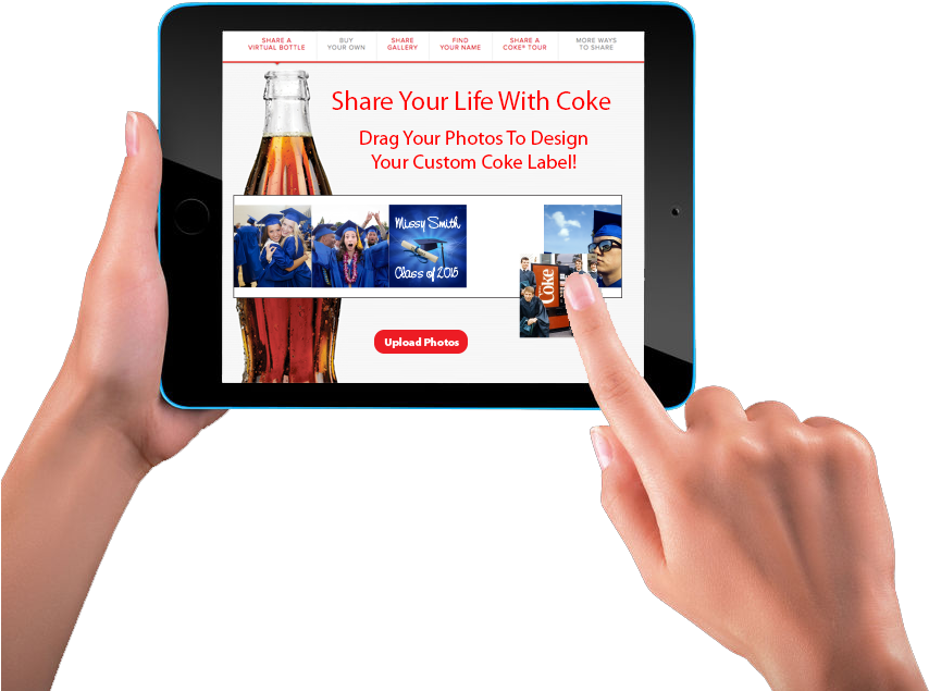 Coke Label Designing - Tablet Computer (855x647), Png Download