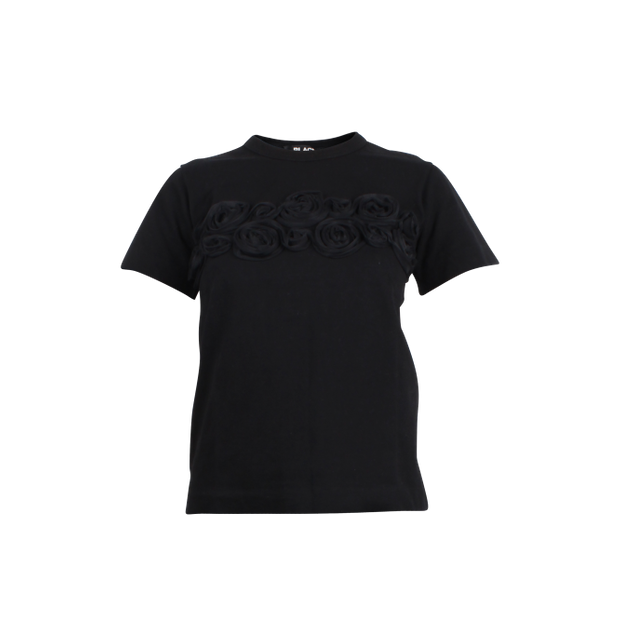 Comme Des Garcons Black T-shirt With Flower - Shirt (620x620), Png Download