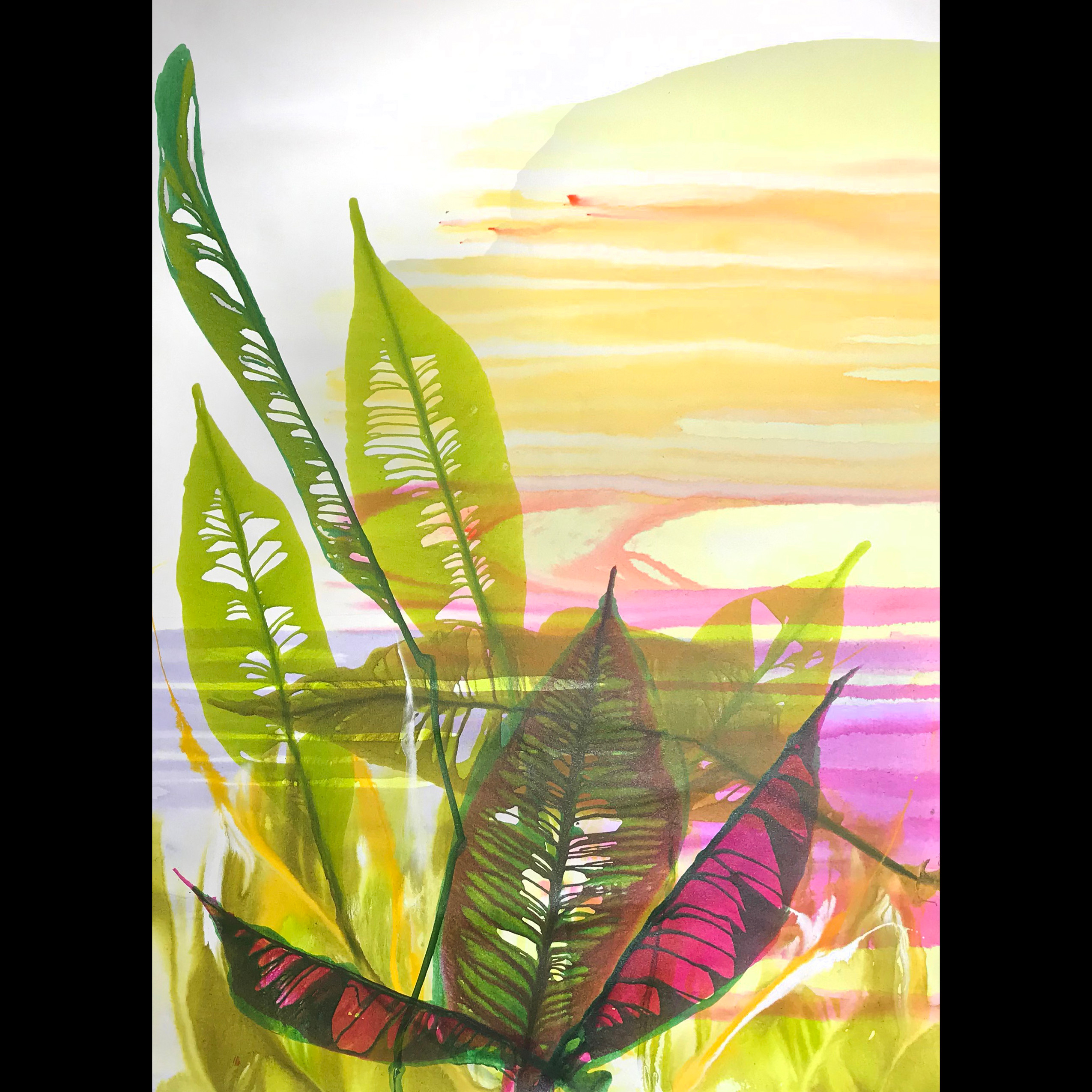 Tropic Sunset - Illustration (2550x2550), Png Download