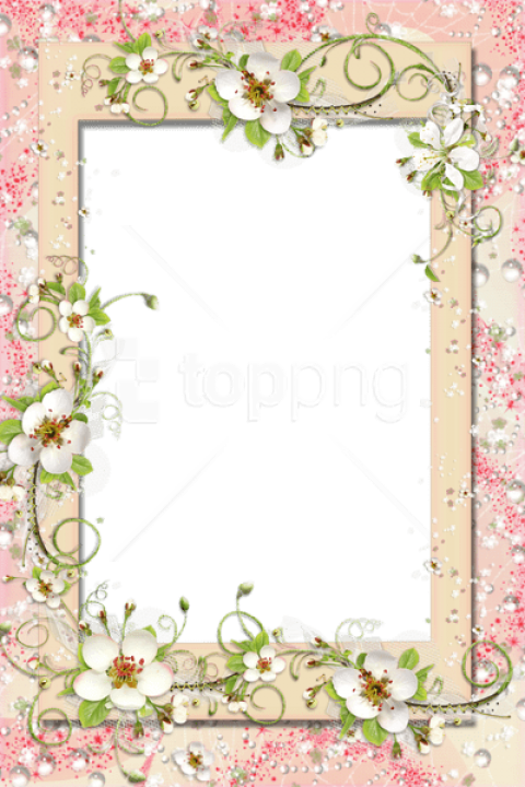 Frame With Flowers Png - Borders Flowers Design Hd (480x720), Png Download