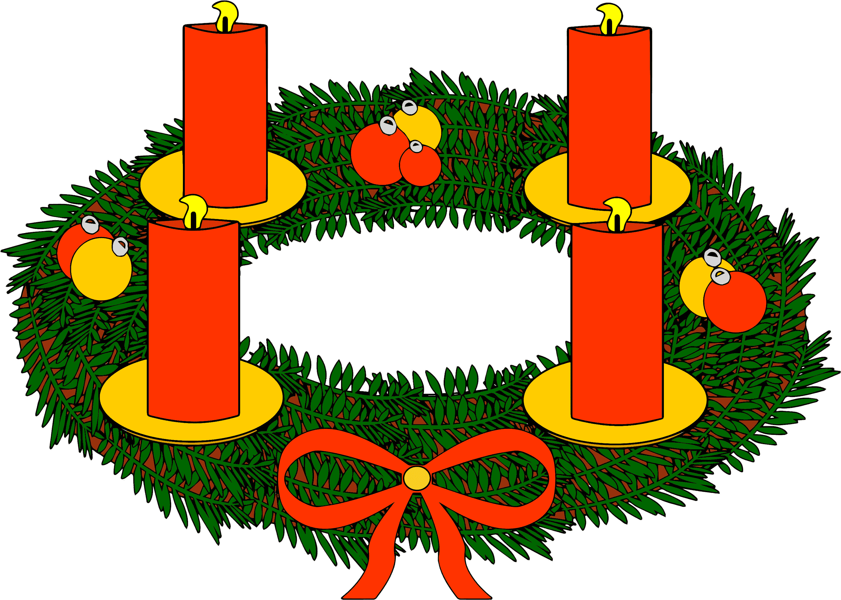 Adventskranz Clipart - Adventskranz Bilder Kostenlos (3508x2480), Png Download
