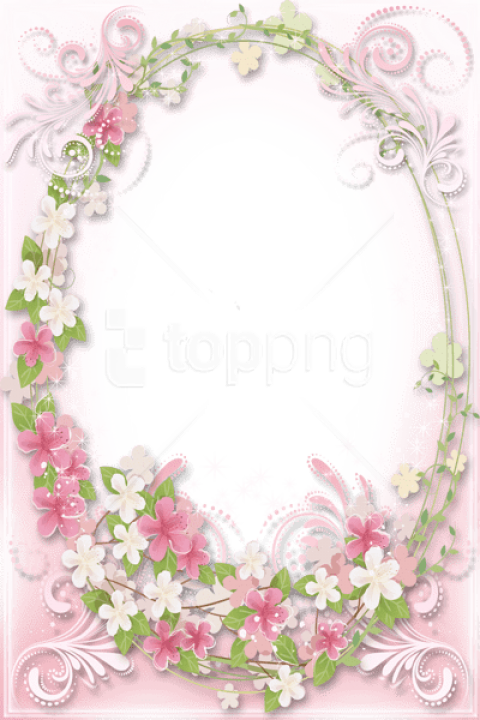 Free Png Transparent Soft Pink Flowers Frame Png Images - Albert Y Candy Enamorados (480x720), Png Download