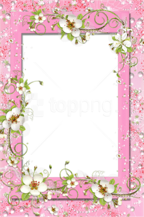 Free Png Best Stock Photos Transparent Pink Png Frame - Flowers Frame Border Hd (480x720), Png Download
