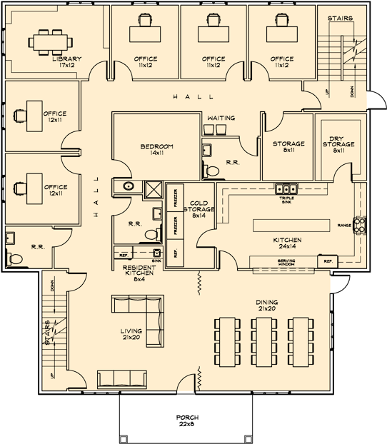 Corner House - Floor Plan (550x637), Png Download