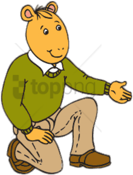 Free Png Download Arthur Read's Father Kneeling Clipart - Pbs Kids Dad (850x610), Png Download