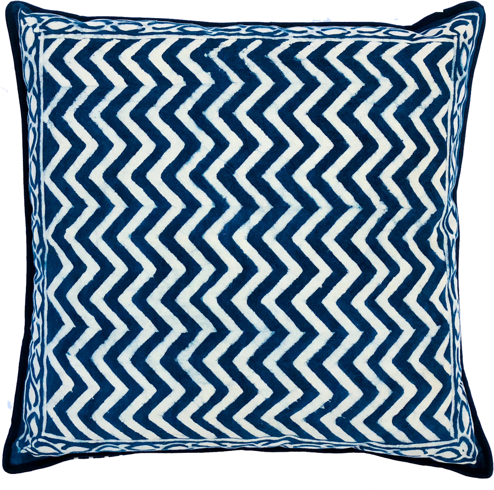 Cc Zig Zag Indigo Front - Tessuto Vintage (1080x1080), Png Download