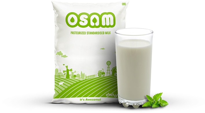 Standard Milk - Osam Dairy (708x449), Png Download