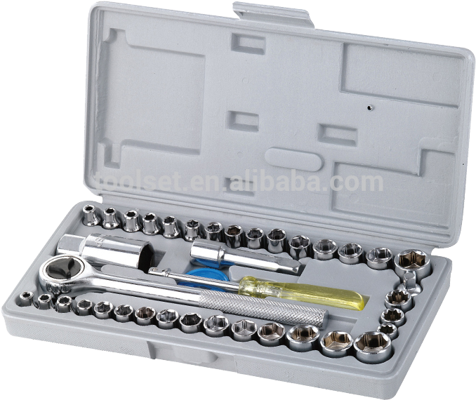 40pcs Hardware Tools Name 1/4'' Socket Kit - Tool Socket (750x750), Png Download