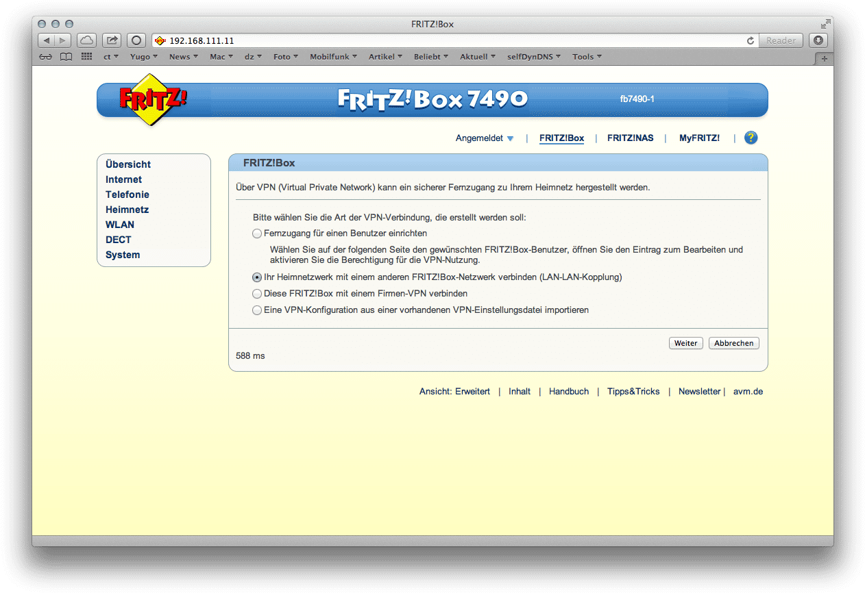 ) Proxy Configuration - Fritz Box 7320 (1283x888), Png Download