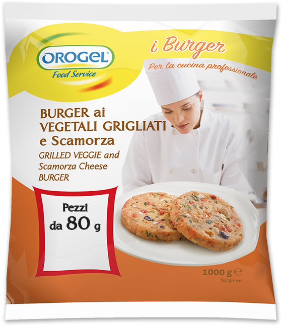 Veggie Burger With Grilled Vegetables And Scamorza - Hamburger Di Verdure Surgelati (677x677), Png Download
