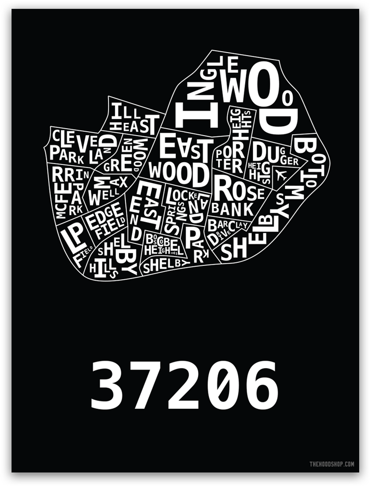 East Nashville Hood Print - Poster (800x1060), Png Download
