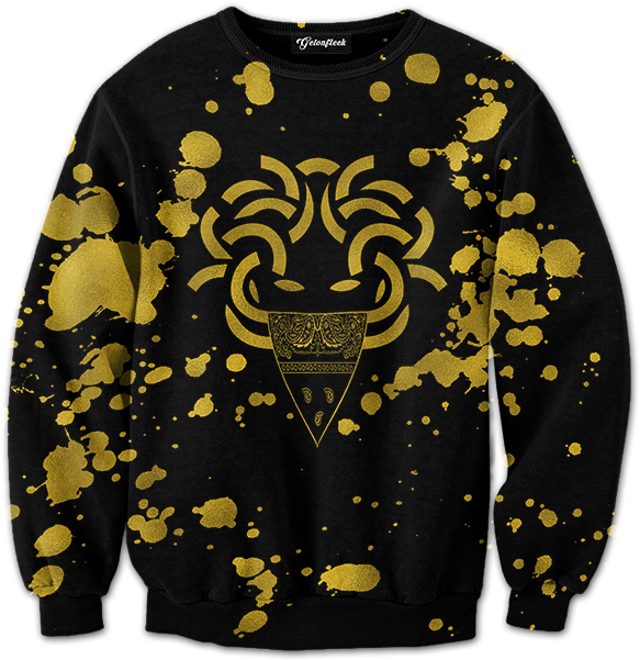 Medusa Gold Print Crewneck - Mix By Sprite Clothes (600x600), Png Download