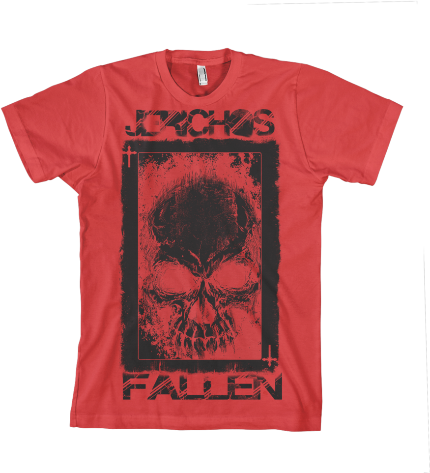 Image Of Red Skull Card Tee - T Shirt (923x1000), Png Download
