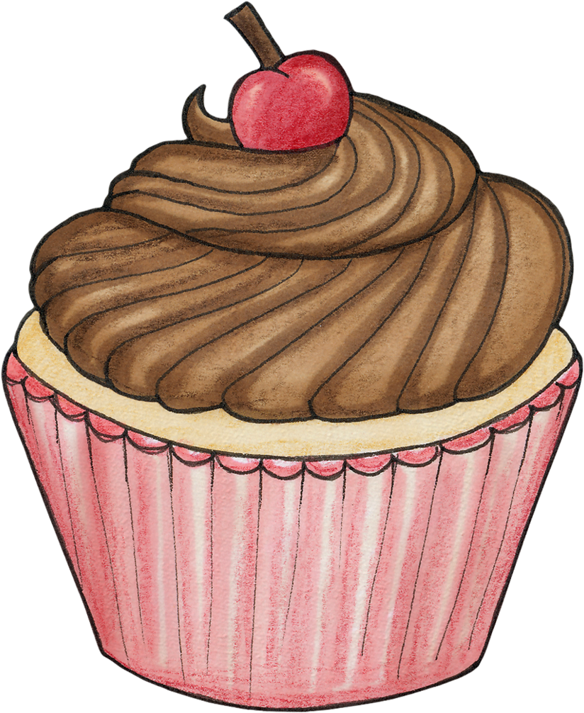 Cupcakes - Ponquesitos Dibujos (839x1024), Png Download