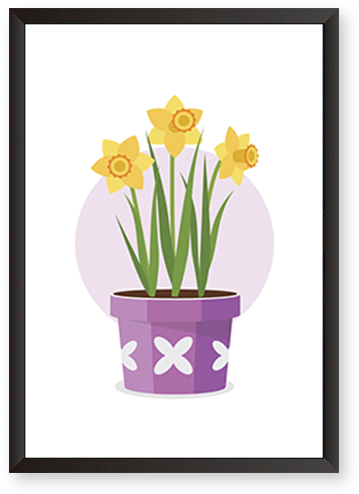 Colorful Flower Pot - Narcissus (600x600), Png Download