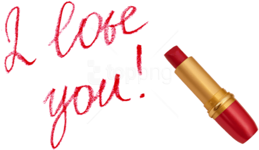 Free Png I Love You With Lipstick Png Images Transparent - Love You My Boyfriend (850x523), Png Download