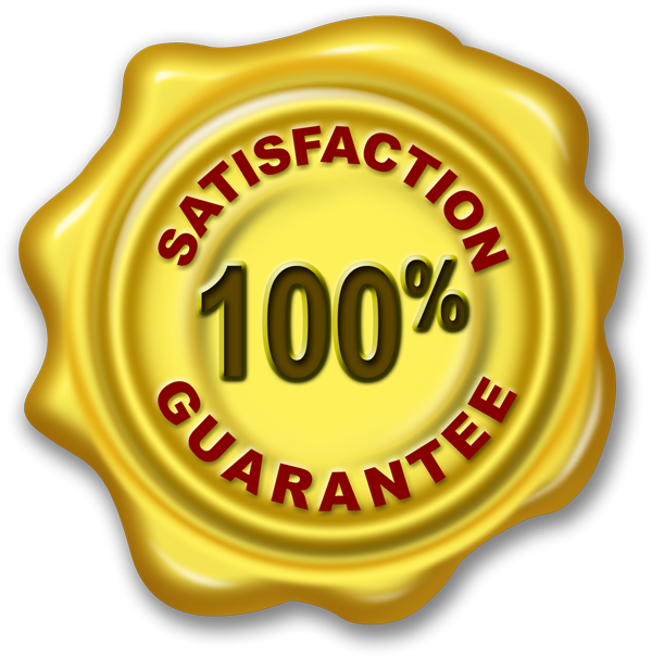 Satisfaction Guarantee Wax Seal - 100 Satisfaction Guaranteed Png (600x605), Png Download