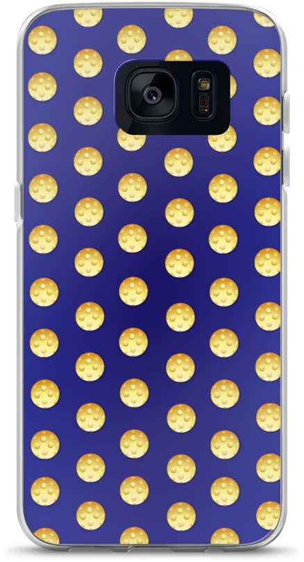 Pickleball Polka Dots In Yellow On Blue Samsung Case - Polka Dot (1000x1000), Png Download